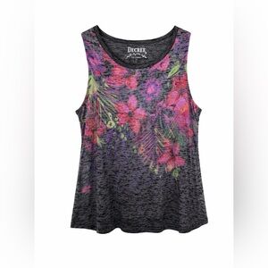 🌺 Floral Heather Grey Sleevless Tee